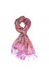 Pashmina 100% Seide Paisley rostbraun grau braun LORENZO CANA