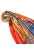 Pashmina 100% Seide Paisley rostbraun grau braun LORENZO CANA