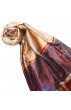 Pashmina 100% Seide Paisley rostbraun grau braun LORENZO CANA