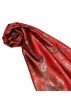 Schal 100% Seide Paisley rot rosenrot türkis LORENZO CANA