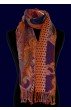 Scarf Wool Paisley Brown Purple For Women LORENZO CANA