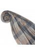 Pashmina 100% Kaschmir Karo grau hellgrau braun LORENZO CANA