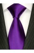 XL Herrenkrawatte 100% Seide Unifarben violett LORENZO CANA