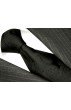 XL Herrenkrawatte 100% Seide Paisley schwarz LORENZO CANA