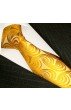 XL Herrenkrawatte 100% Seide Paisley gold gelb LORENZO CANA