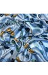 Tuch für Damen hellblau blau gold Seide Floral LORENZO CANA
