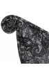 Schaltuch Damen Paisley grau schwarz LORENZO CANA