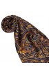 Seidenschal Damen blau orange gold Paisley LORENZO CANA