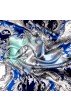 Tuch für Herren blau silber aqua Seide Floral LORENZO CANA