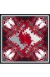 Tuch für Damen grau rot weiss Seide Floral LORENZO CANA