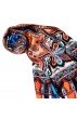 Seidenschal Damen orange blau rot Paisley LORENZO CANA