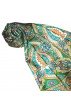 Schal für Männer türkis orange grün Paisley LORENZO CANA