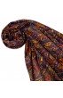 Herrenschaltuch Damen Baumwolle Seide Paisley blau orange gelb LORENZO CANA