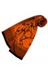 Herrentuch Hahnentritt Paisley Orange Schwarz