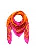 XL Damentuch 100% Seide Floral Grün Aqua Violett LORENZO CANA