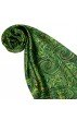 Seidenschal Damen grün türkis hellblau Paisley LORENZO CANA