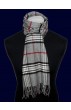 neck scarf black gray white