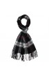 Scarf cashmere red black LORENZO CANA