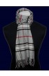 Square scarf gray black white 